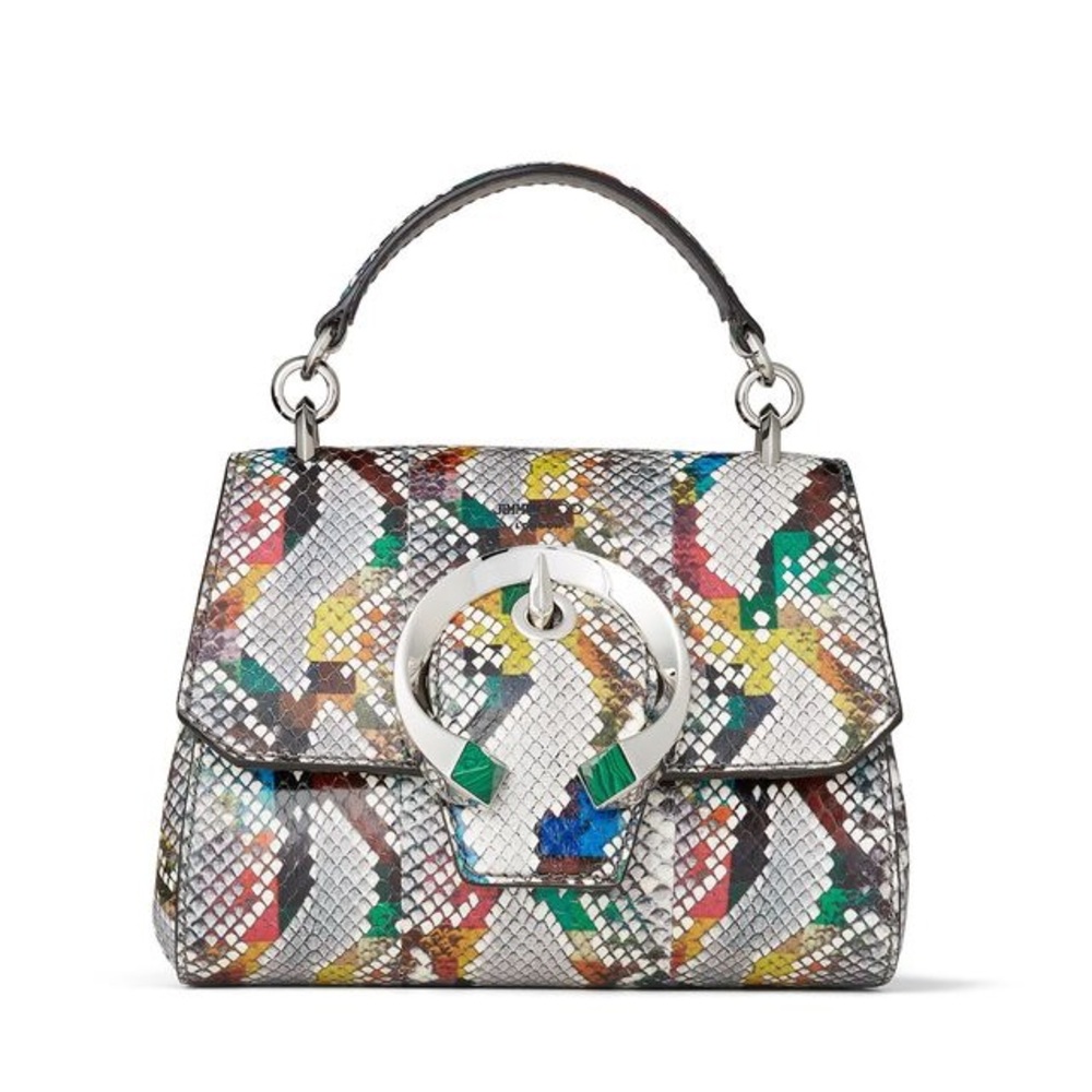 Like new Jimmy Choo Madeline Top Handle Rainbow Multicoloror animal print